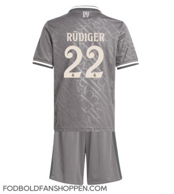 Real Madrid Antonio Rudiger #22 Tredjetrøje Børn 2024-25 Kortærmet (+ Korte bukser)